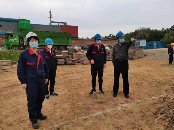 ky开元官网在线总经理检查指导ky开元官网在线产业升级基地项目建设工作