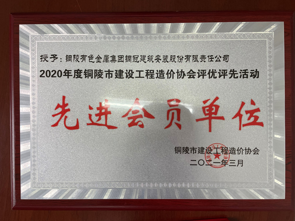 ky开元官网在线荣获“先进会员单位”称号 